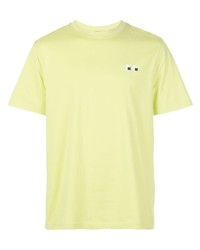 mintgrünes bedrucktes T-Shirt mit einem Rundhalsausschnitt von Mostly Heard Rarely Seen 8-Bit