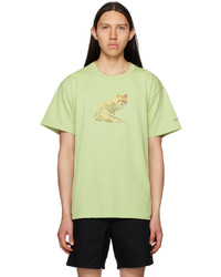 mintgrünes bedrucktes T-Shirt mit einem Rundhalsausschnitt von Noah
