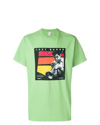 mintgrünes bedrucktes T-Shirt mit einem Rundhalsausschnitt von Noon Goons