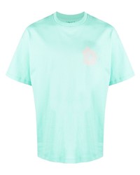 mintgrünes bedrucktes T-Shirt mit einem Rundhalsausschnitt von Objects IV Life