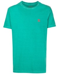 mintgrünes bedrucktes T-Shirt mit einem Rundhalsausschnitt von OSKLEN