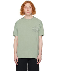 mintgrünes bedrucktes T-Shirt mit einem Rundhalsausschnitt von OVER OVER