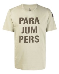 mintgrünes bedrucktes T-Shirt mit einem Rundhalsausschnitt von Parajumpers