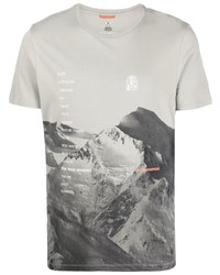 mintgrünes bedrucktes T-Shirt mit einem Rundhalsausschnitt von Parajumpers