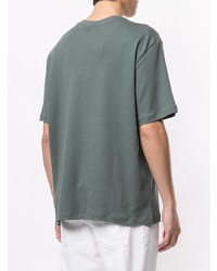 mintgrünes bedrucktes T-Shirt mit einem Rundhalsausschnitt von Emporio Armani