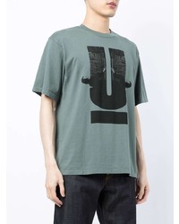 mintgrünes bedrucktes T-Shirt mit einem Rundhalsausschnitt von UNDERCOVE