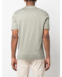mintgrünes bedrucktes T-Shirt mit einem Rundhalsausschnitt von Brunello Cucinelli