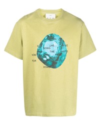 mintgrünes bedrucktes T-Shirt mit einem Rundhalsausschnitt von Song For The Mute