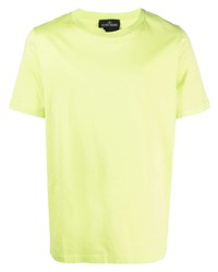 mintgrünes bedrucktes T-Shirt mit einem Rundhalsausschnitt von Stone Island Shadow Project