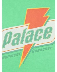 mintgrünes bedrucktes T-Shirt mit einem Rundhalsausschnitt von Palace