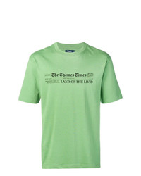 mintgrünes bedrucktes T-Shirt mit einem Rundhalsausschnitt von Thames