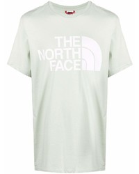 mintgrünes bedrucktes T-Shirt mit einem Rundhalsausschnitt von The North Face