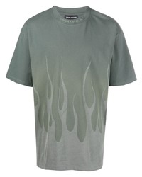 mintgrünes bedrucktes T-Shirt mit einem Rundhalsausschnitt von Vision Of Super