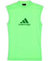 mintgrünes bedrucktes Trägershirt von Balenciaga