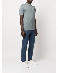 mintgrünes besticktes Polohemd von Emporio Armani