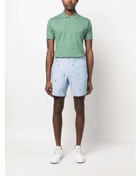 mintgrünes besticktes Polohemd von Lacoste