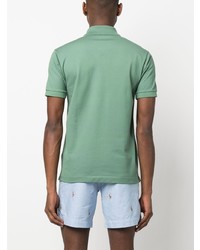 mintgrünes besticktes Polohemd von Lacoste