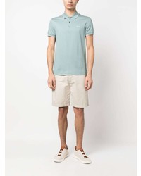 mintgrünes besticktes Polohemd von Zegna