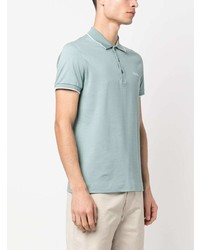 mintgrünes besticktes Polohemd von Zegna