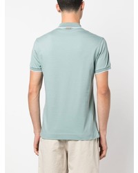 mintgrünes besticktes Polohemd von Zegna