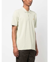 mintgrünes besticktes Polohemd von Carhartt WIP