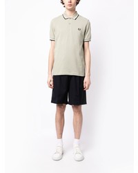 mintgrünes besticktes Polohemd von Fred Perry