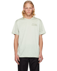 mintgrünes besticktes T-Shirt mit einem Rundhalsausschnitt von Alexander McQueen