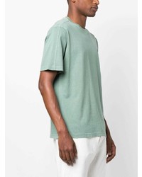 mintgrünes besticktes T-Shirt mit einem Rundhalsausschnitt von Paul Smith