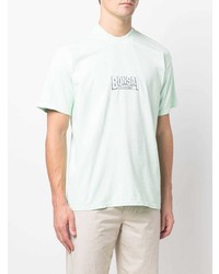 mintgrünes besticktes T-Shirt mit einem Rundhalsausschnitt von Bonsai