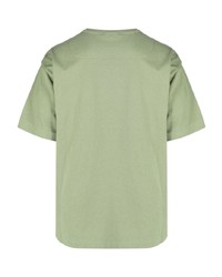 mintgrünes besticktes T-Shirt mit einem Rundhalsausschnitt von Stone Island