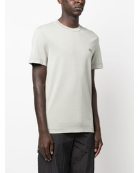 mintgrünes besticktes T-Shirt mit einem Rundhalsausschnitt von Lacoste