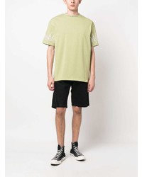 mintgrünes besticktes T-Shirt mit einem Rundhalsausschnitt von Vision Of Super