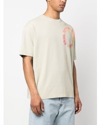 mintgrünes besticktes T-Shirt mit einem Rundhalsausschnitt von Paul Smith