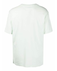 mintgrünes besticktes T-Shirt mit einem Rundhalsausschnitt von Tommy Jeans