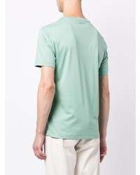 mintgrünes besticktes T-Shirt mit einem Rundhalsausschnitt von Polo Ralph Lauren