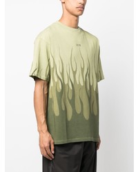mintgrünes besticktes T-Shirt mit einem Rundhalsausschnitt von Vision Of Super