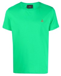 mintgrünes besticktes T-Shirt mit einem Rundhalsausschnitt von Peuterey