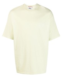 mintgrünes besticktes T-Shirt mit einem Rundhalsausschnitt von President’S