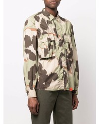 mintgrünes Camouflage Langarmhemd von Aspesi