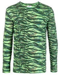 mintgrünes Camouflage Langarmshirt