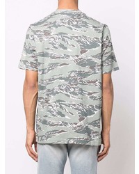 mintgrünes Camouflage T-Shirt mit einem Rundhalsausschnitt von Diesel