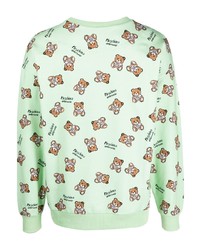 mintgrünes Fleece-Sweatshirt von Moschino