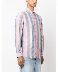 mintgrünes horizontal gestreiftes Polohemd von Polo Ralph Lauren