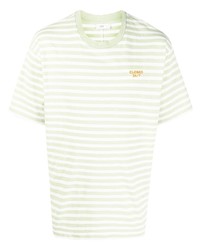 mintgrünes horizontal gestreiftes T-Shirt mit einem Rundhalsausschnitt von Closed