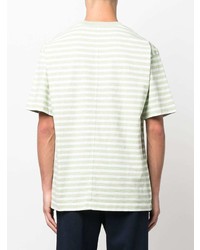 mintgrünes horizontal gestreiftes T-Shirt mit einem Rundhalsausschnitt von Closed