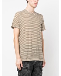 mintgrünes horizontal gestreiftes T-Shirt mit einem Rundhalsausschnitt von Isabel Marant