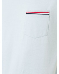 mintgrünes horizontal gestreiftes T-shirt von Thom Browne