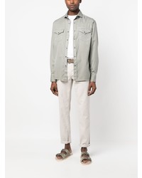 mintgrünes Jeanshemd von Brunello Cucinelli