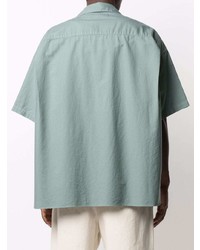 mintgrünes Kurzarmhemd von Maison Mihara Yasuhiro