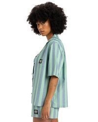 mintgrünes Kurzarmhemd von Quiksilver